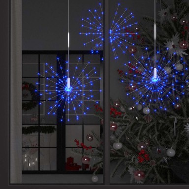 Božićno svjetlo s izgledom vatrometa, 20 cm, 140 LED, plavo