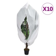 Navlake za biljke od flisa s patentom, 10 kom, 70 g/m², 3.93 x 3.5 m, bijele