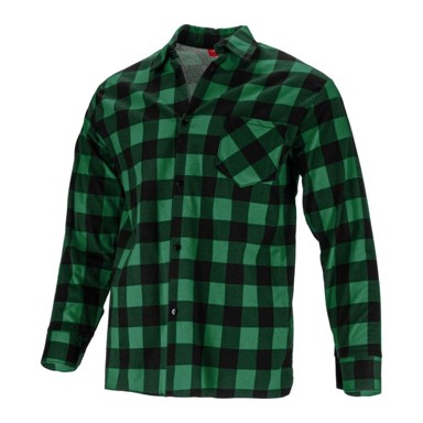 LAHTI PRO Muška karirana flanelska košulja, 170 g/m², veličina XL, zelena