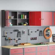 Set ormara za alate 6 kom, crvena