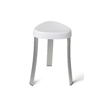 Kupaonski stolac 28x29x45 cm, PP + aluminij, bijeli