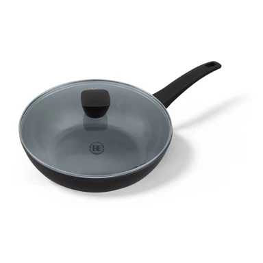 BE LIVING Wok tava Delight Black, 28 cm, s poklopcem