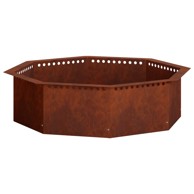 Prsten za vatru 80x80x25 cm, corten čelik, boja hrđe