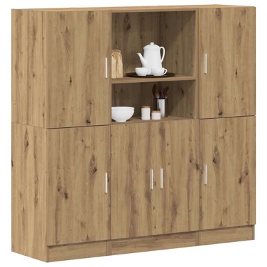 3-dijelni set kuhinjskih ormarića ARTISAN Hrast, izrađen od drva, hrast artisan