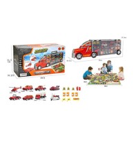 Kamion s autićima i kartom za igranje