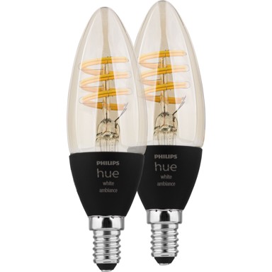 PHILIPS LED pametna žarulja Hue E14, bijela, 4,9W, 2 kom.