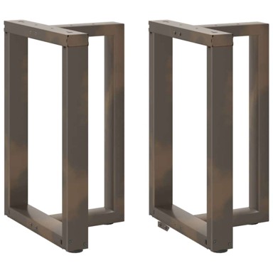 Noge za blagovaonski stol t-oblika od čelika, 2 kom, 60 x 35 x (72-73) cm, prirodna