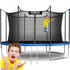 NEO-SPORT Vrtni trampolin 374 cm (12 ft), unutarnja mreža i ljestve, plavi