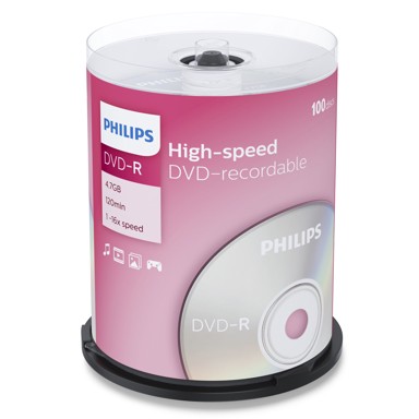 PHILIPS 1x100 DVD-R 4,7GB 16x SP