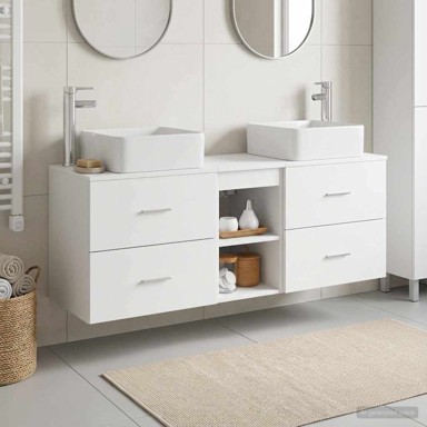 Set kupaonskih ormarića 3 kom 49,5 x 41 x 63 cm, bijeli