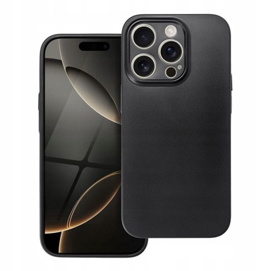 Maskica za Apple iPhone 15 Pro Mat, silikonska, mat, sa zaštitnim staklom, crna