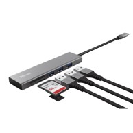 TRUST Adapter i čitač kartica HALYX, USB-C, 3x USB-A, MicroSD