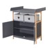 ROBA Antracitno siva niska dječja komoda s promjenjivim stolom 87x75 cm Berlin