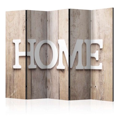Sobna pregrada u 5 dijelova Room divider – Home on wooden boards 225x172