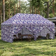 Pop-up paviljon s 4 zida 3 x 6 m, plava kamuflaža