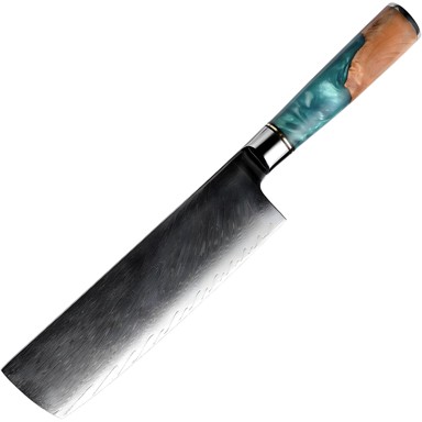 Damaskasti kuhinjski nož Sh-39327 Nakiri Kp39327, plavi