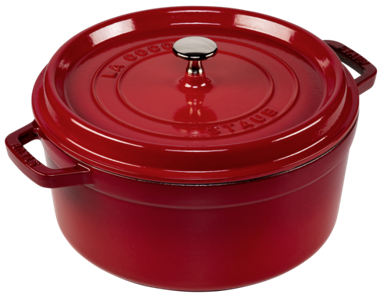 STAUB Okrugli lonac 26 cm, lijevano željezo, trešnja