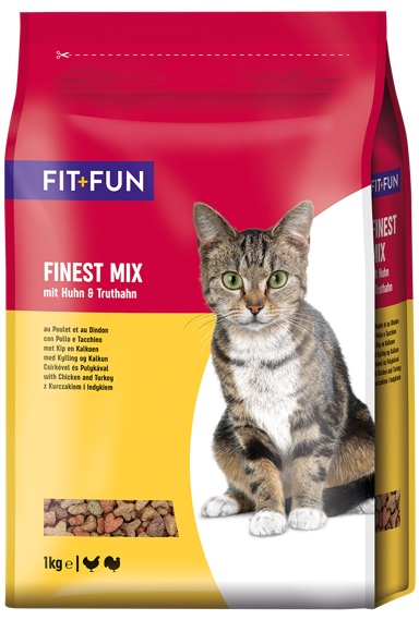 FIT+FUN Hrana za mačke Cat Finest piletina i puretina, 1 kg