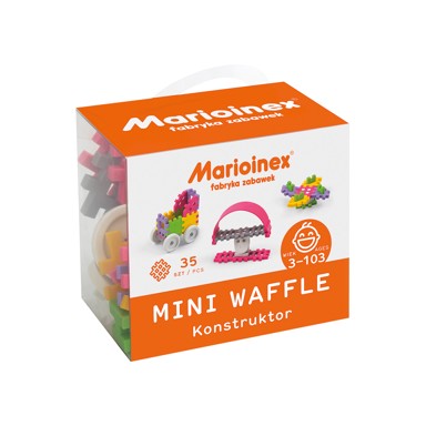 MARIOINEX Set Waffle kockica, konstruktor rozi, 35 kom