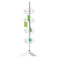 WENKO Kupaonska polica Dolcedo teleskopska kutna inox, sjajno srebrna