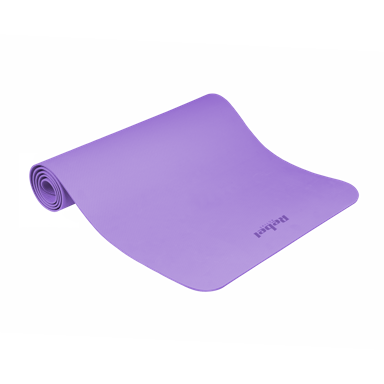 REBEL ACTIVE Prostirka za gimnastiku, za jogu, pilates i fitness, 183 x 61 cm, debljina 4 mm, TPE, ljubičasta