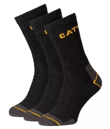 CATERPILLAR Muške radne čarape DYP394, 3 para, 46/50, crne