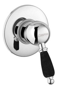 SAPHO Ugradbena tuš miješalica Kirké Black, retro stil, crna ručka, krom