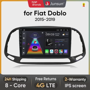Multimedia pametni sustavi za automobile za Fiat Doblo, 2015 - 2019, navigacija, V2 Plus, 4GB, 64GB