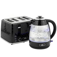 HOMESTAR Set kuhala za vodu i tostera, 1,7 L, 2200 W, crni