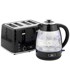 HOMESTAR Set kuhala za vodu i tostera, 1,7 L, 2200 W, crni