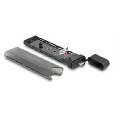 DELOCK Kućište za M.2 NVMe PCIe ili SATA SSD, USB-C 3.2 Gen 2, crno