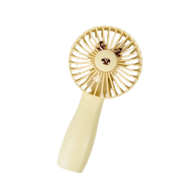 LUNIKS Prijenosni stolni USB ventilator s lampom, žuti