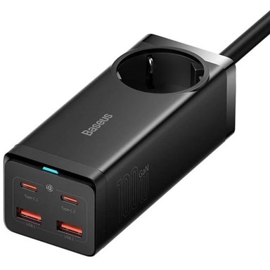 BASEUS Produžna utičnica/punjač GAN3 PRO DESK 2X USB-A/2X USB-C i Kabel C-C 100W