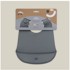 INTERBABY Silikonski podbradak za bebe Petrol Grey, siva