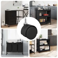 Kotači 12 kom 40,1 x 40,1 x 37,8 mm PP i čelik, crna