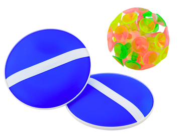  Okrugla lopta za arkadne igre s usisnim čašam, plava