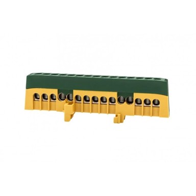 F-ELEKTRO Zaštitna letva F2.0394, ZPI, 15 modula, 15x16 mm², IP20, AL/CU, žuto-zelena