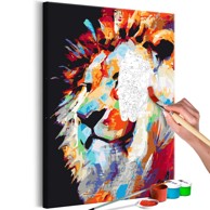 Slika za samostalno slikanje Portrait of a Colourful Lion 40x60