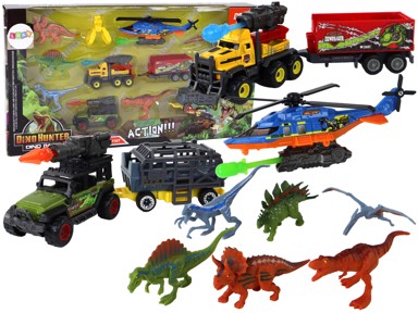 Set vozila HELIKOPTER-DINOSAURI, 6 kom., šarena