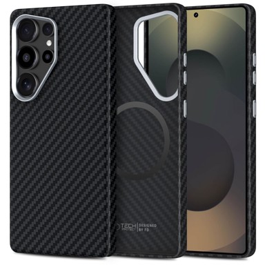 TECH-PROTECT Maskica, Ion Carbon MagSafe, Samsung S25 Ultra, crna