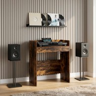 DJ stol 62 x 45 x 102 cm konstruirano drvo, dimljeni hrast