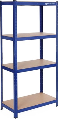 SONGMICS Regal, 40x90x180 cm, smeđe-plavi