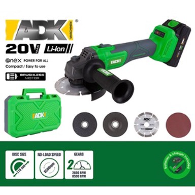 ADK Akumulatorska kutna brusilica SF4C103 Enex, 20 V, 1 x 2,0 Ah
