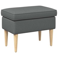 Stolica za noge, 55 x 35 x 41 cm, 100 % poliester i šperploča, tamnosiva