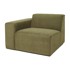 SCANDIC Kaki zeleni baršunasti završni element Sting, 101 cm, lijevi kut, 101x96x70,05 cm
