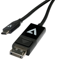 V7 Adapter USB Type-C na DisplayPort V7UCDP-2M, crni