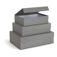 BIGSO Kutije za pohranu Kian Paper Laminate 3 kom, sive