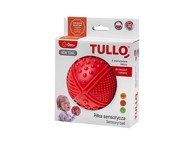 TULLO Mekana senzorna loptica, sa 4 tekstura, crvena