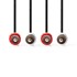NEDIS Stereo audio kabel 2x RCA muški 2x RCA muški niklani 1 00 m okrugli crni kutija