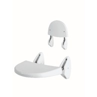 Sklopiva sjedalica za kadu/tuš, zidna montaža 36x40 cm, ABS+304 cijev, bijela